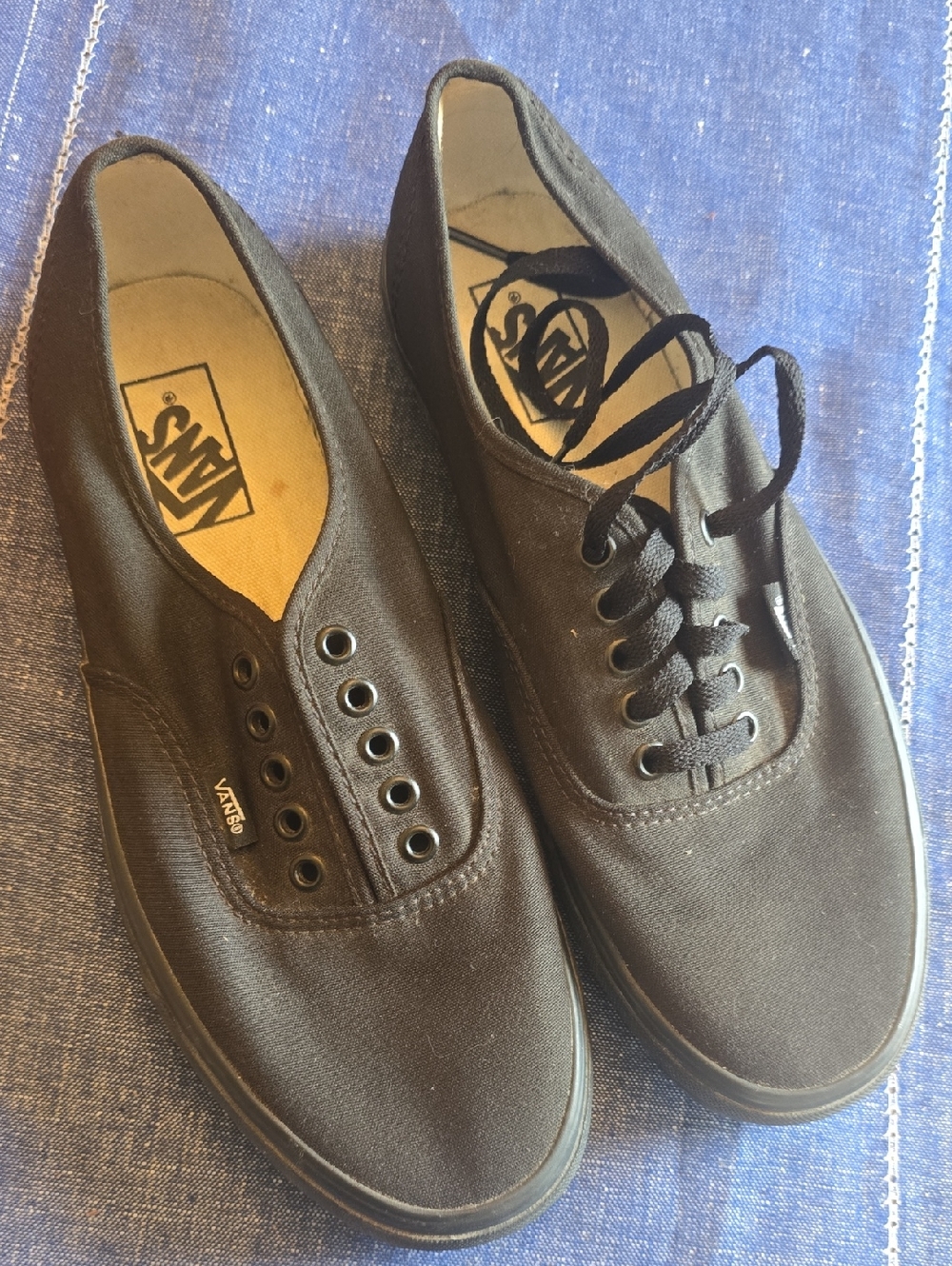 Vans Black Canvas Low-Top Sneakers